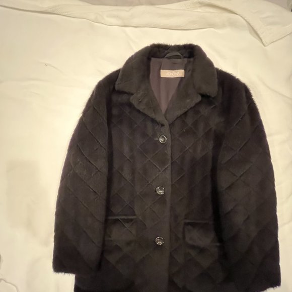 Black Quilted Agnona Jacket - Picture 6 of 7